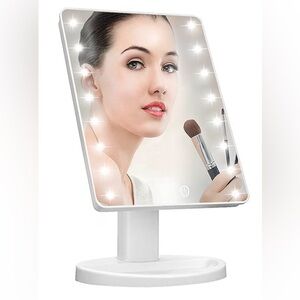LED Lighted Makeup Vanity Mirror - White